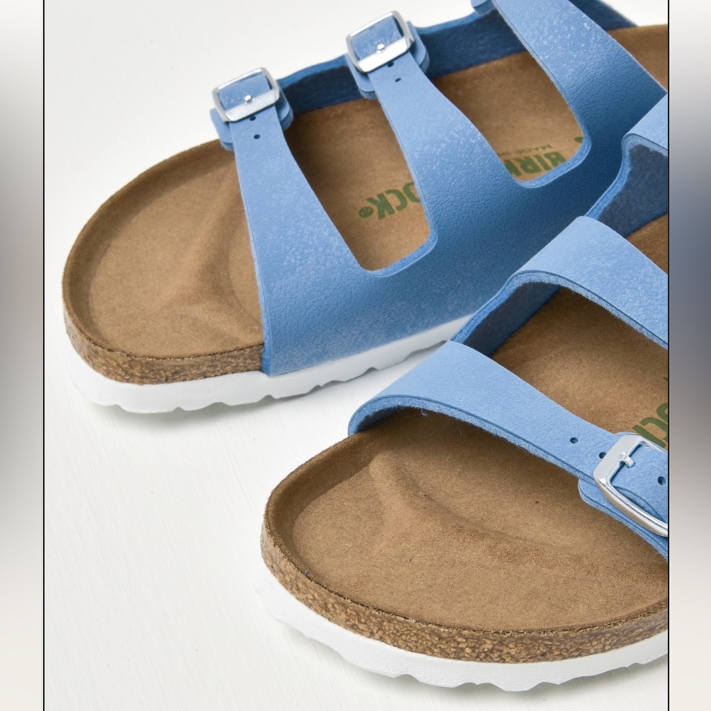 Birkenstock Women's Florida VEGAN Sandals Brushed Dove Blue EU 38 US 7-7.5 - Picture 2 of 10